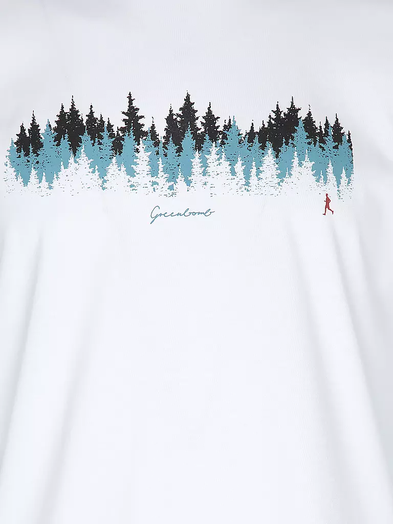 GREENBOMB | T-Shirt GUIDE NATURE FOREST RUN | weiss