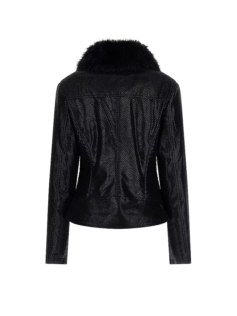 GUESS | Lederjacke NEW OLIVIA | schwarz