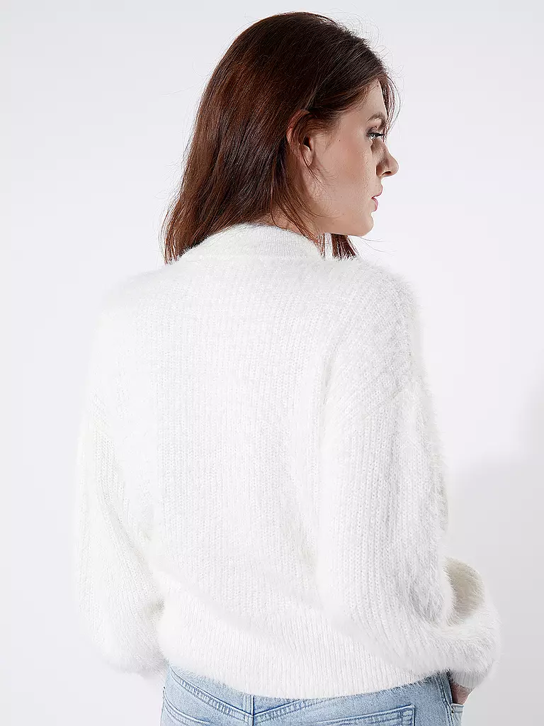 GUESS | Pullover in Felloptik KEYLA | creme