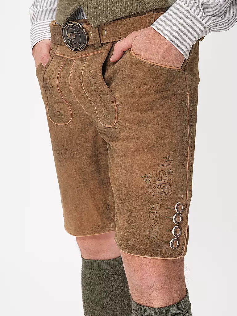 GWEIH & SILK | Lederhose LEO | braun