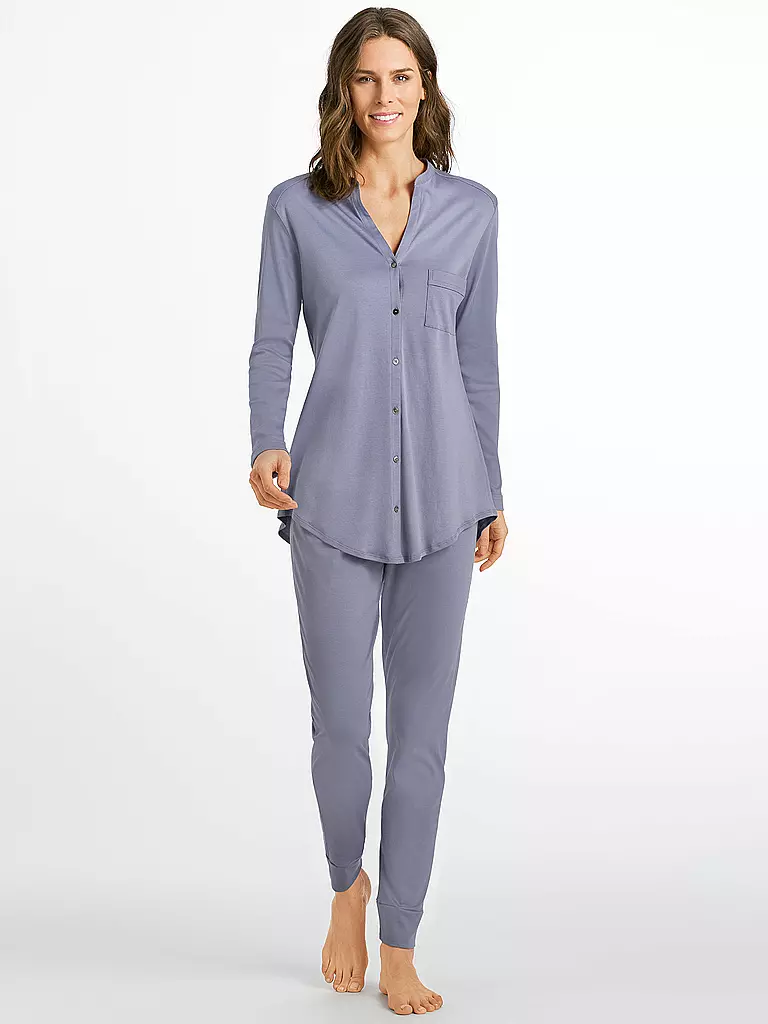 HANRO | Pyjama Pure Essence | blau