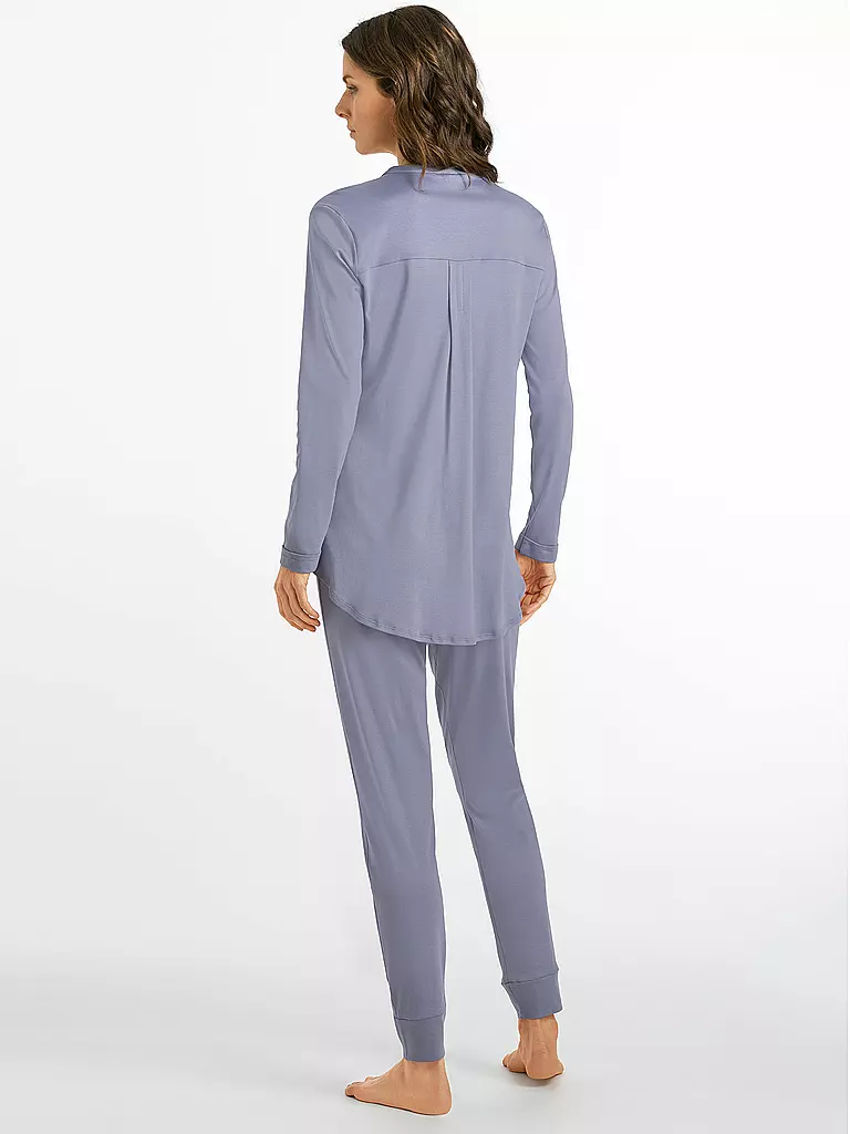 HANRO | Pyjama Pure Essence | blau