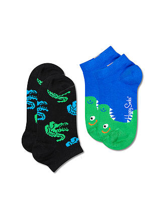 HAPPY SOCKS | Kinder Sneaker Socken CROCODILE 2-er Pkg. black / multi