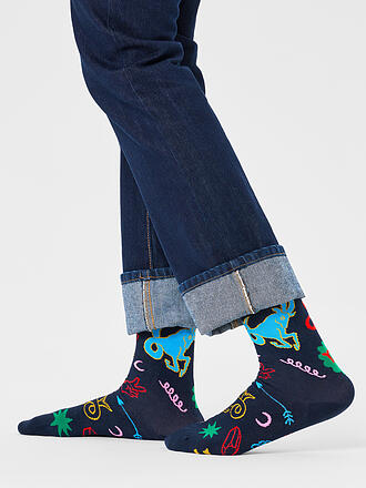 HAPPY SOCKS | Herren Socken 41-46 STEINBOCK navy