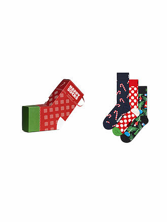 HAPPY SOCKS | Herren Socken Geschenkset X-MAS 3er Pkg. navy 41-46 