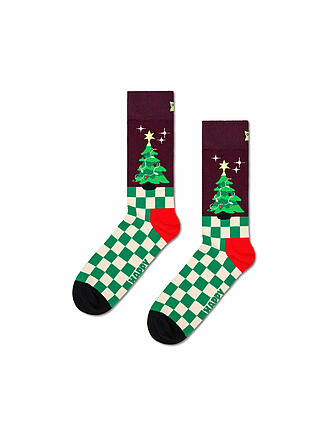 HAPPY SOCKS | Damen Socken CHRISTMAS TREE 36-40 dark red