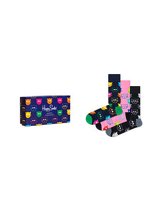 HAPPY SOCKS | Damen Geschenkset Socken MIXED CAT 3er Pkg 36-40 navy