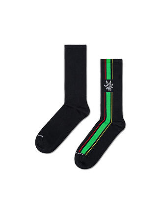 HAPPY SOCKS | Herren Sneaker Socken HAPPY LEAF 41-46 black