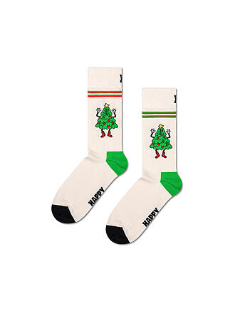 HAPPY SOCKS | Damen Socken HAPPY TREE Gr. 36 - 40 white