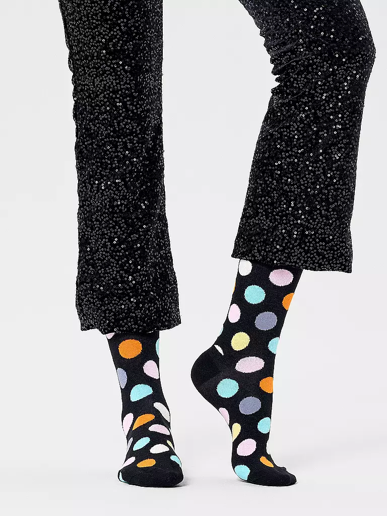 HAPPY SOCKS | Damen Socken BIG DOT  36-40 black multi | schwarz