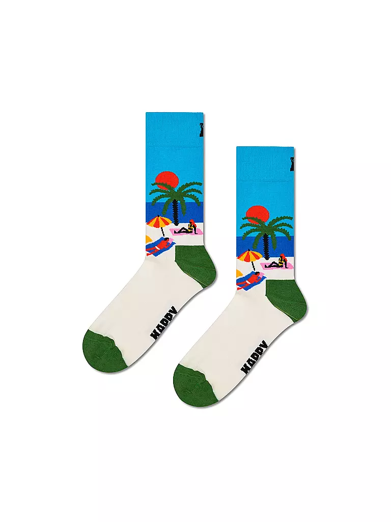 HAPPY SOCKS | Damen Socken Geschenkbox BEACH LIFE 2er Pkg. 36-40 green | grün