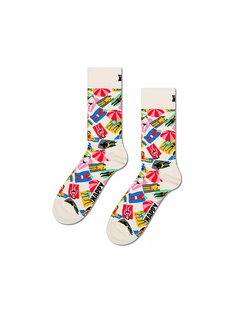 HAPPY SOCKS | Damen Socken LAZY DAY 36-40 white | creme