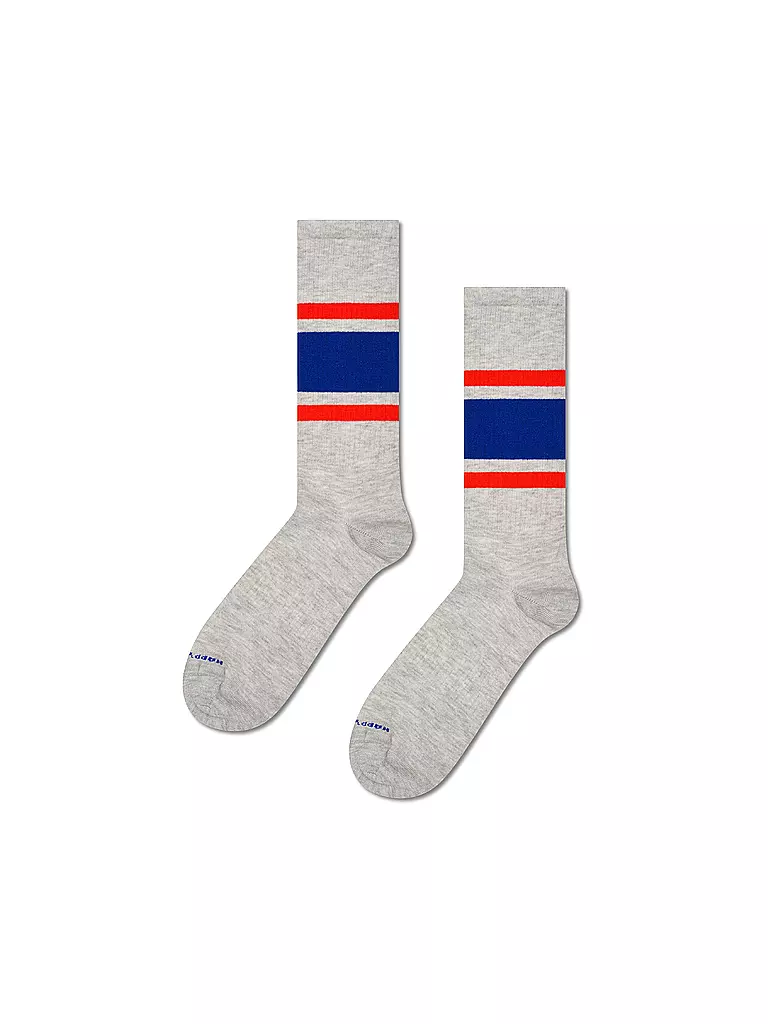 HAPPY SOCKS | Damen Socken SIMPLE STRIPE 36-40 grey | hellgrau