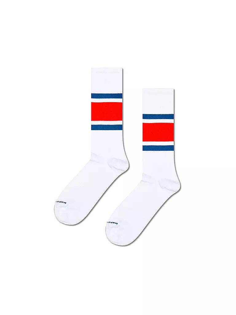 HAPPY SOCKS | Damen Socken SIMPLE STRIPE 36-40 white | weiss