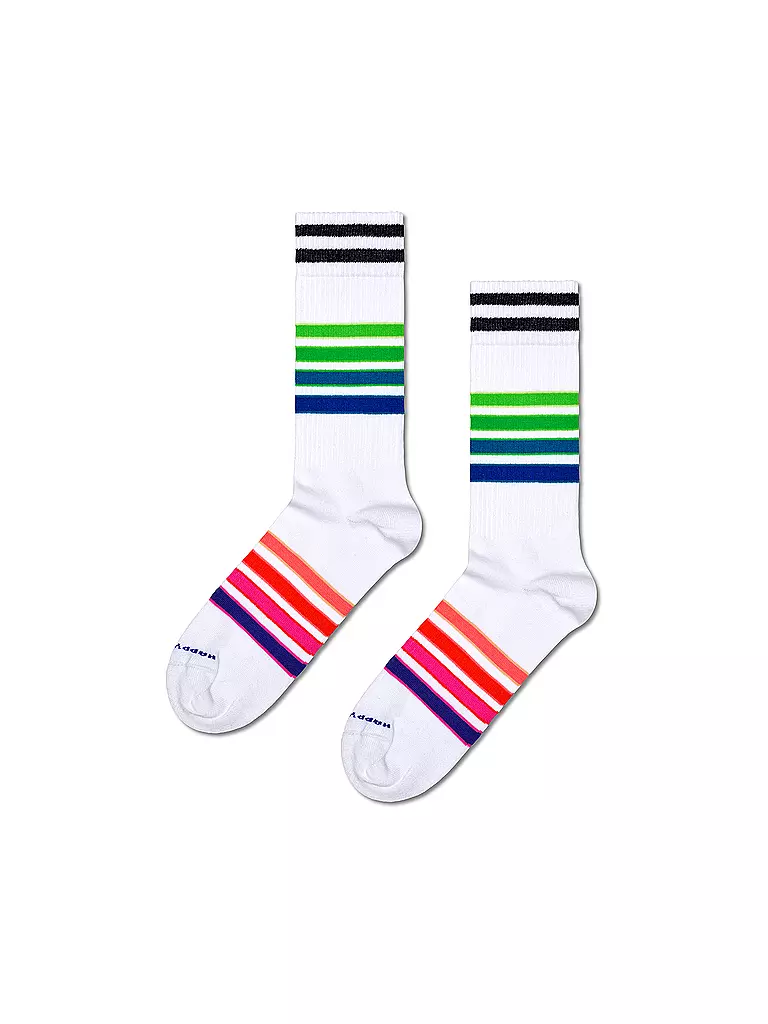 HAPPY SOCKS | Damen Socken STREET STRIPE Gr. 36 - 40 white | weiss