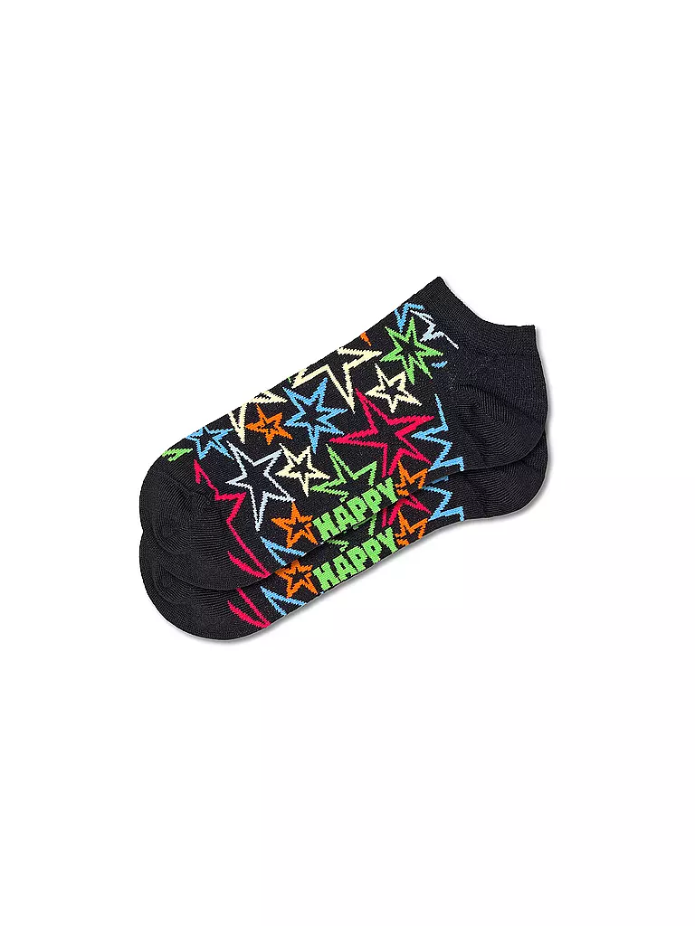 HAPPY SOCKS | Herren Sneaker Socken MEGA STAR 41-46 black | schwarz