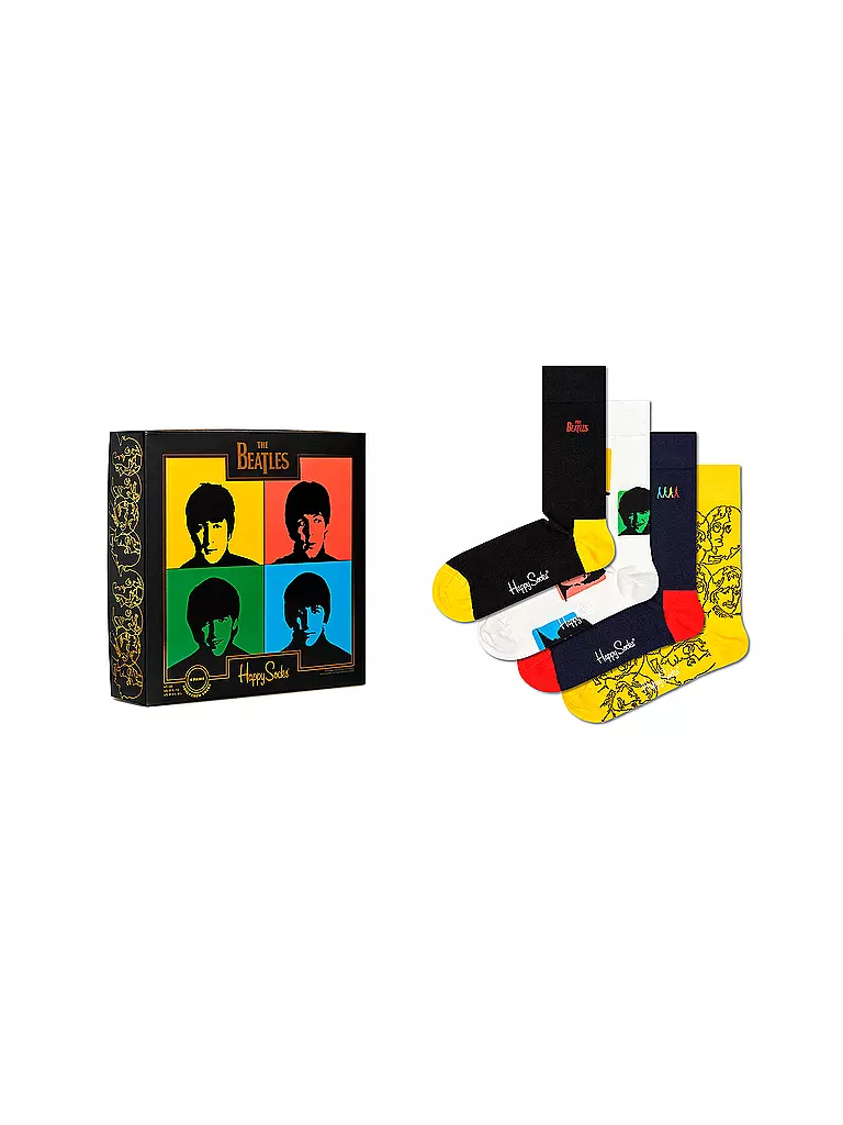 HAPPY SOCKS | Herren Socken Geschenkbox BEATLES 4-er Pkg. multi | bunt