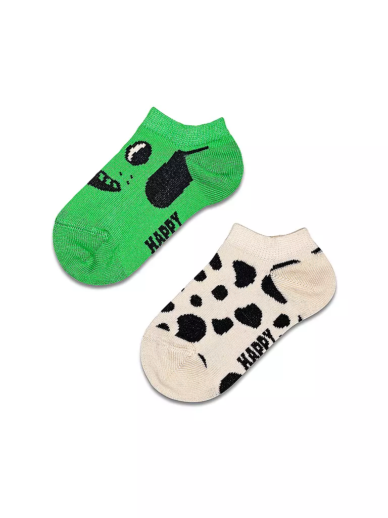 HAPPY SOCKS | Kinder Sneaker Socken DOG 2er Pkg green | grün