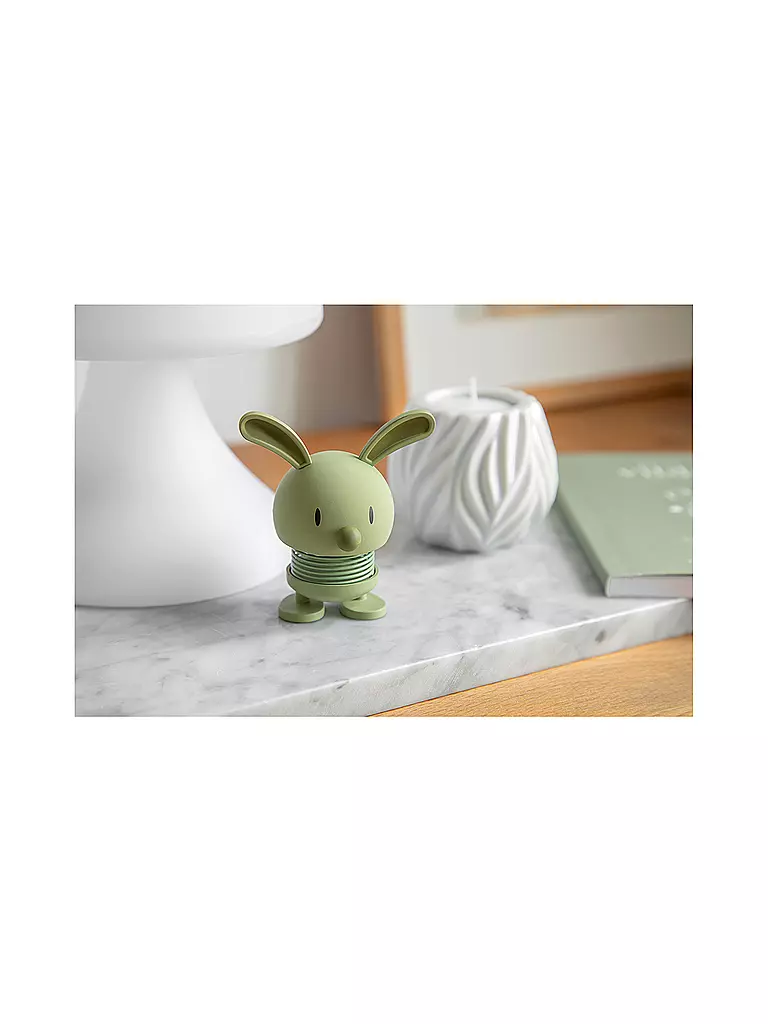 HOPTIMIST | Dekofigur Soft Bunny 9cm Olive | rosa