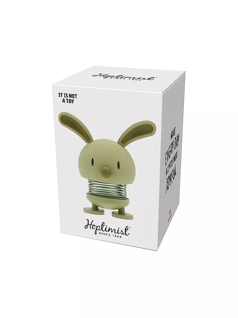 HOPTIMIST | Dekofigur Soft Bunny 9cm Olive | rosa