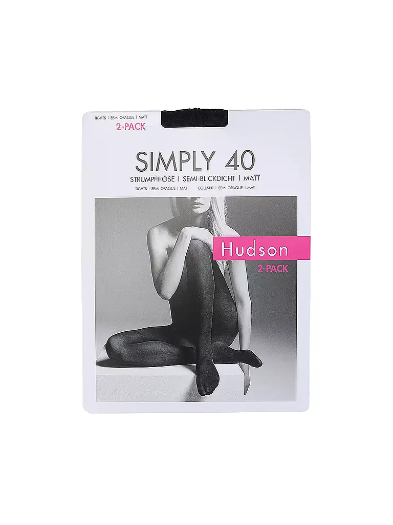 HUDSON | Feinstrumpfhose SIMPLY 40 2er Pkg marine | schwarz