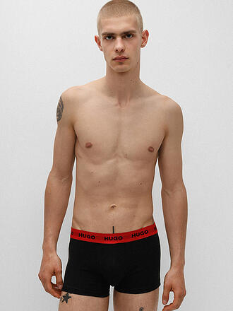 HUGO | Pants 3-er Pkg schwarz rot