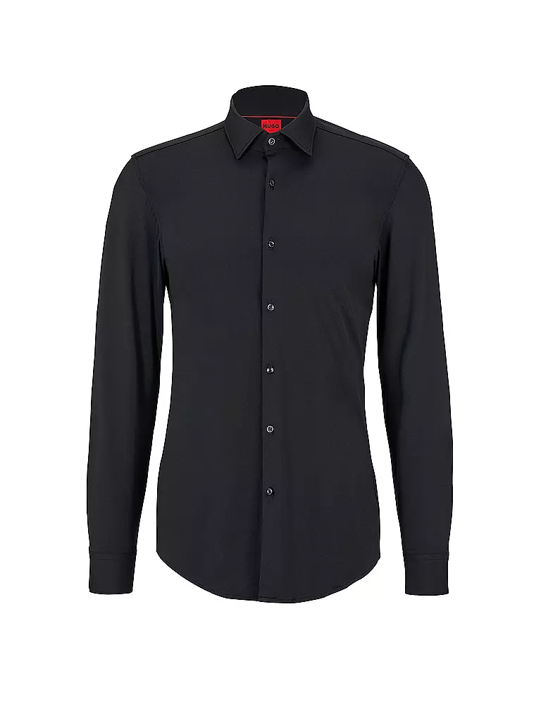 HUGO | Jerseyhemd Slim Fit KENNO | schwarz