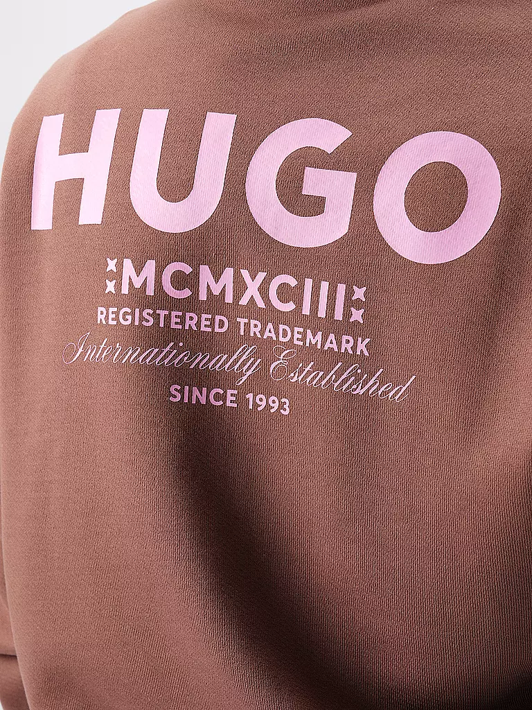 HUGO | Kapuzensweatjacke NARDIMEZ | braun