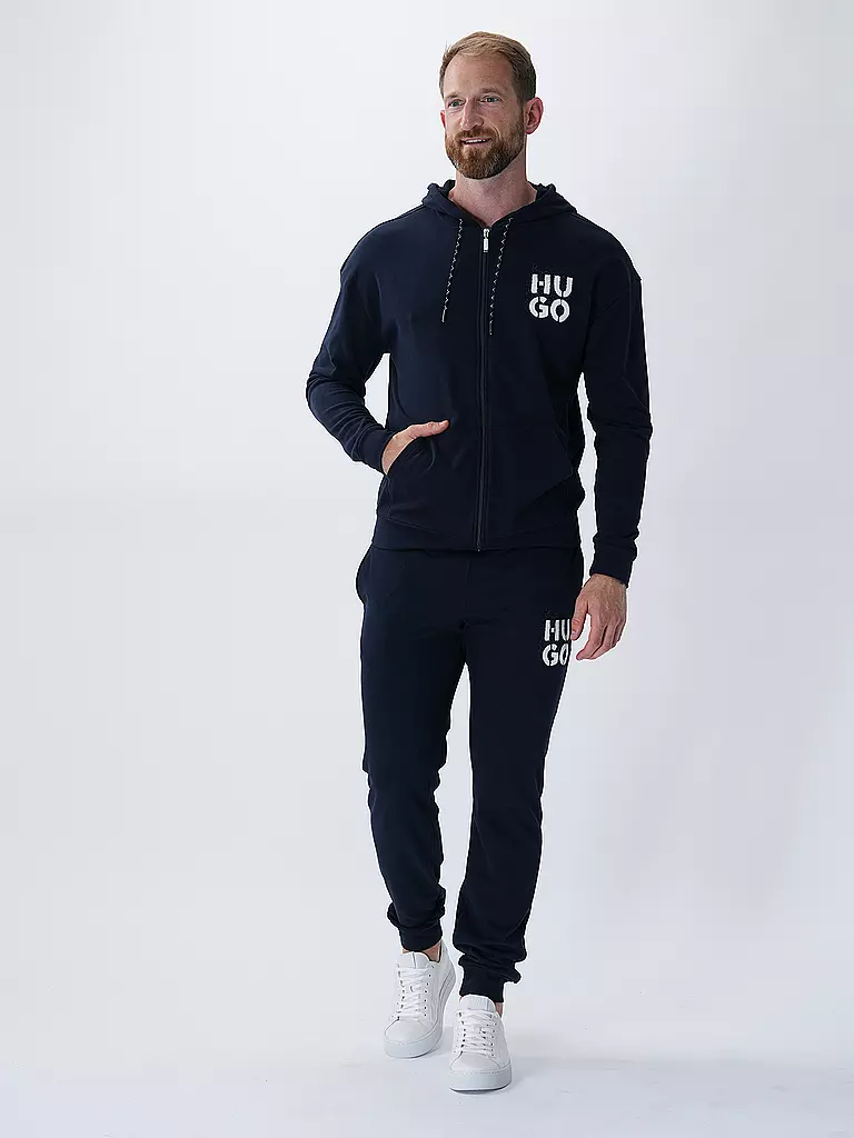 HUGO | Loungewear Sweatjacke  | blau