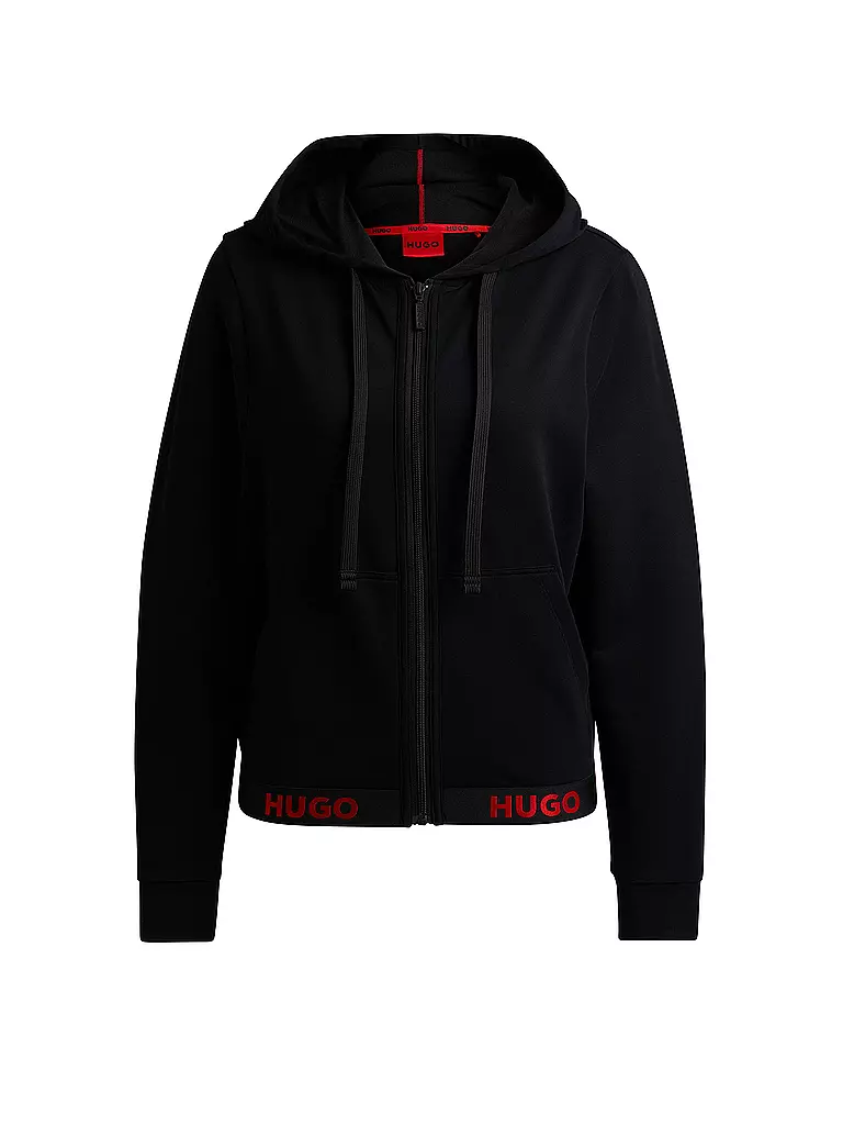 HUGO | Loungewear Sweatjacke SPORTY | schwarz