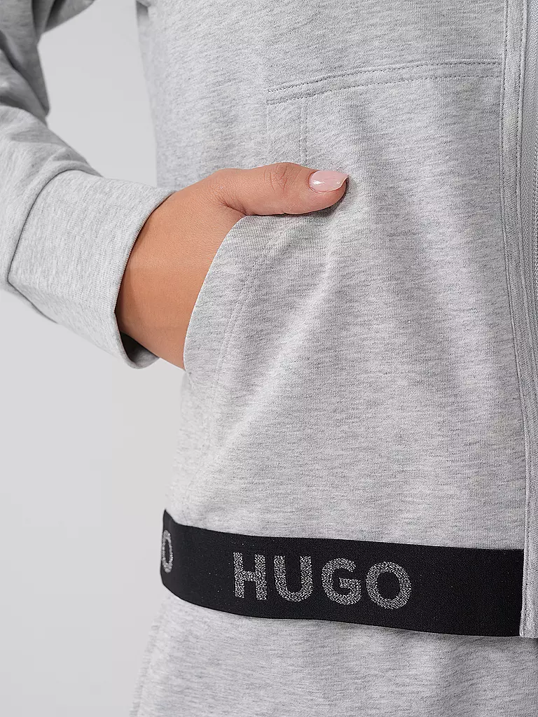 HUGO | Loungewear Sweatjacke | grau