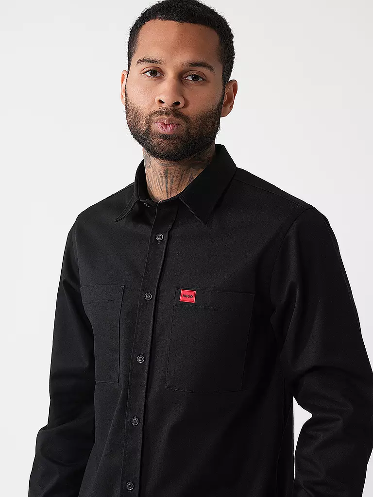 HUGO | Overshirt EGRIN | schwarz