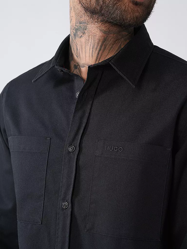 HUGO | Overshirt EGRIN | schwarz