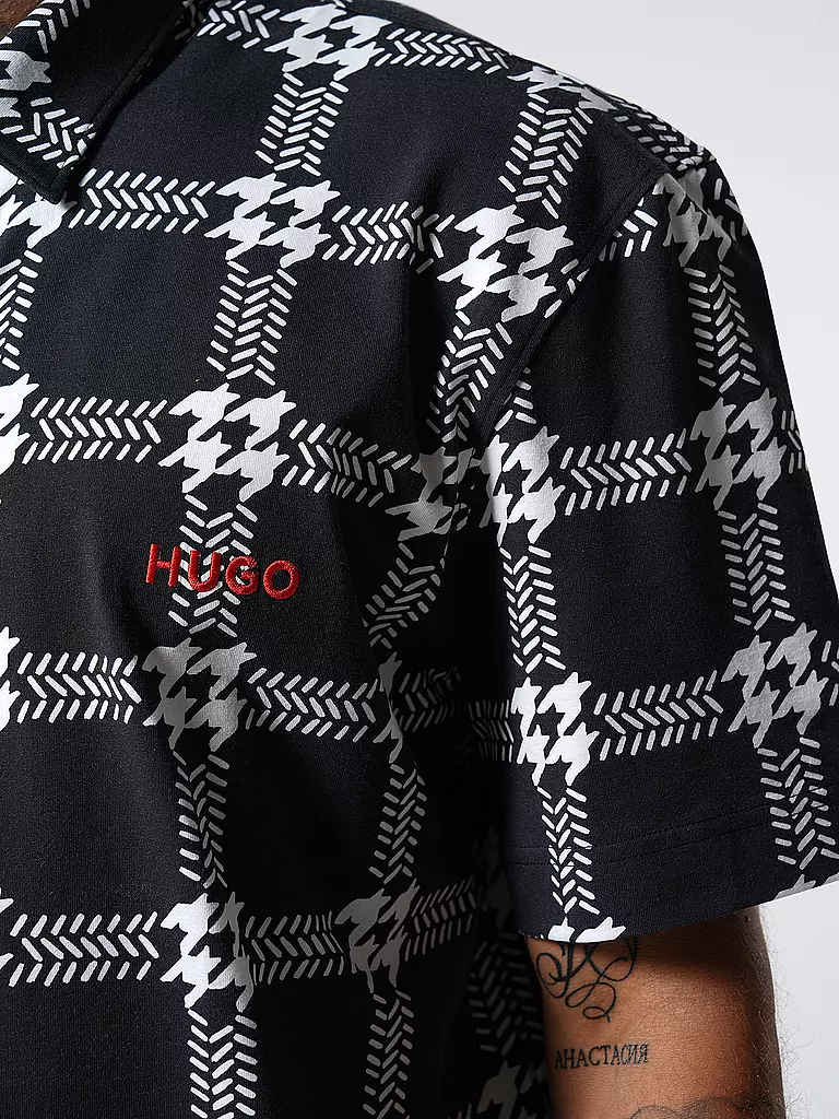 HUGO | Pyjama HOUNDSTOOTH | schwarz