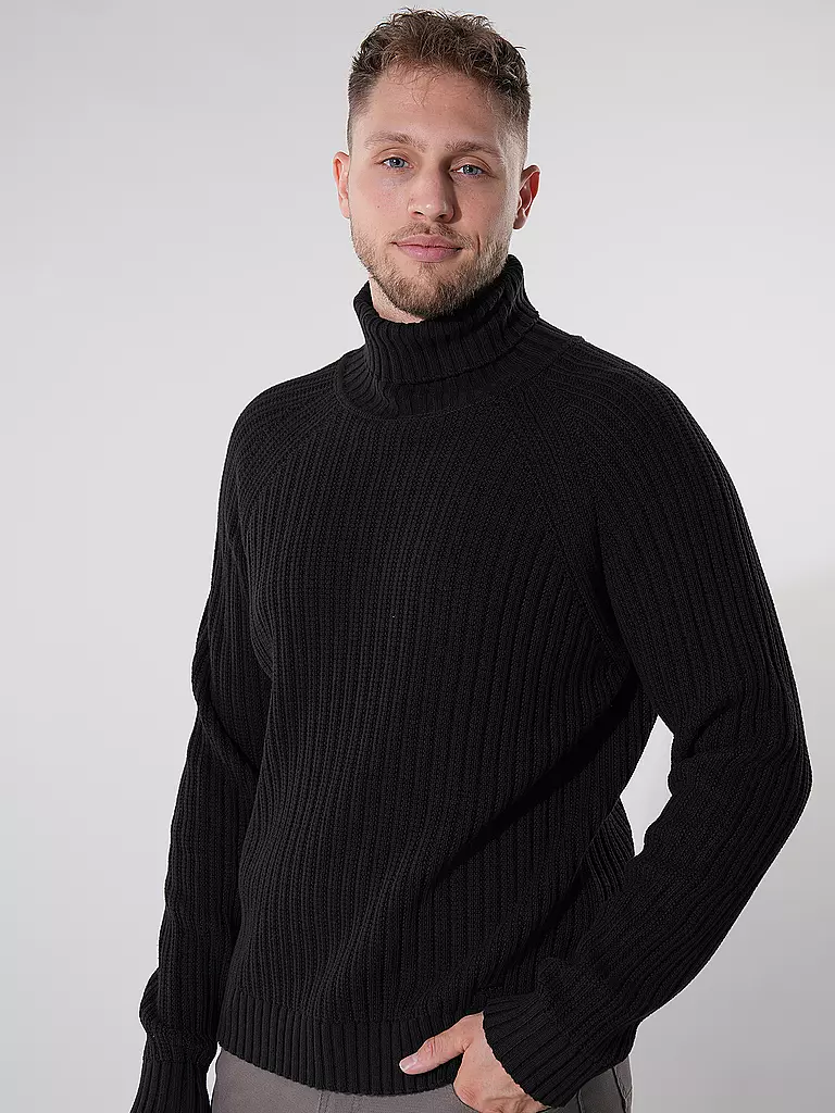 HUGO | Rollkragenpullover SIGUR | schwarz