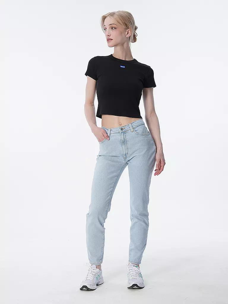 HUGO | T-Shirt Cropped Fit | schwarz