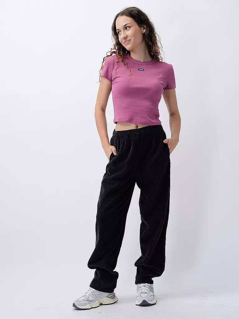 HUGO | T-Shirt Cropped Fit | rosa