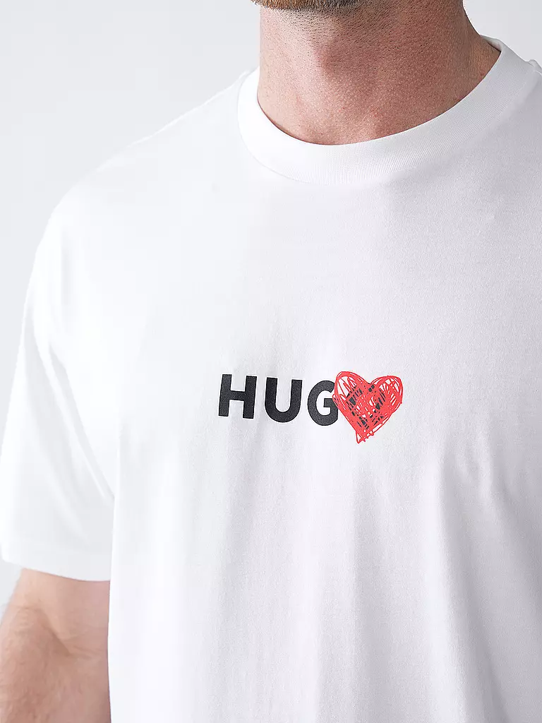 HUGO | T-Shirt DEWDAM | weiss