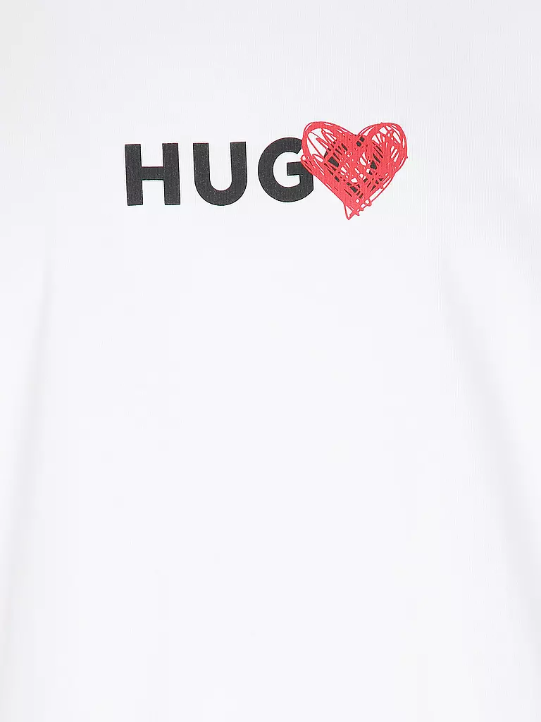 HUGO | T-Shirt DEWDAM | weiss