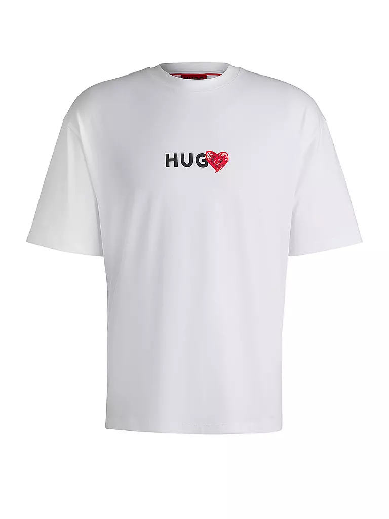 HUGO | T-Shirt DEWDAM | weiss