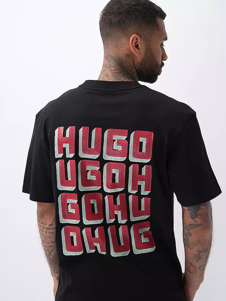 HUGO | T-Shirt DIQITEE | schwarz