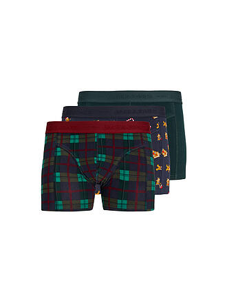 JACK & JONES | Boxershorts JACXMAS 3er Pkg. scarab/rhubarb inkwell