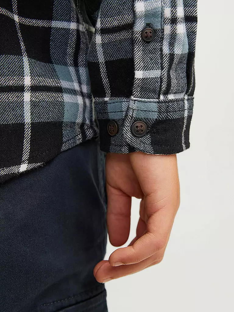 JACK & JONES | Flannelhemd JJJOSHUA | schwarz