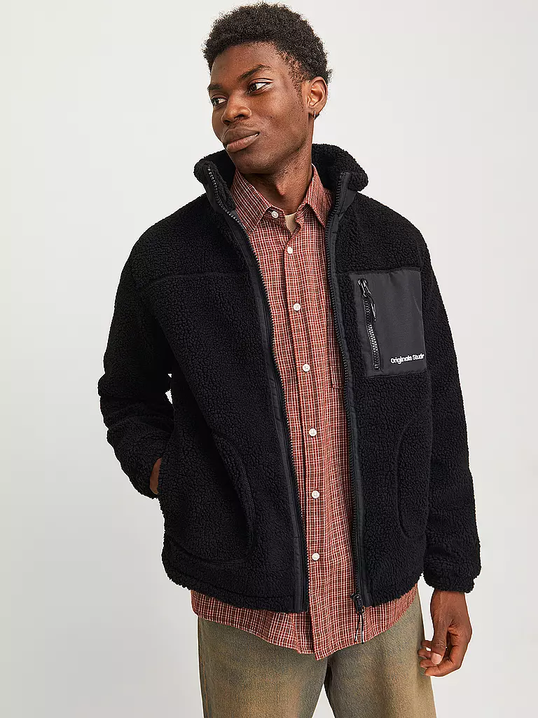 JACK & JONES | Jacke in Felloptik JORVESTERBRO | grau