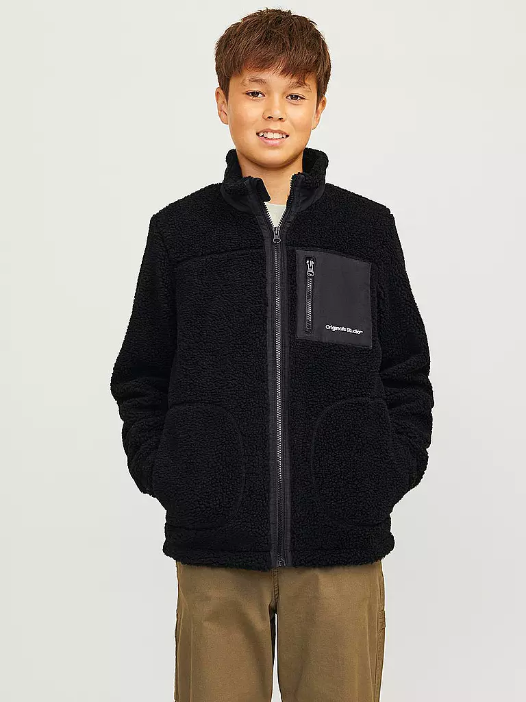 JACK & JONES | Jungen Fleecejacke JORVESTERBRO | schwarz