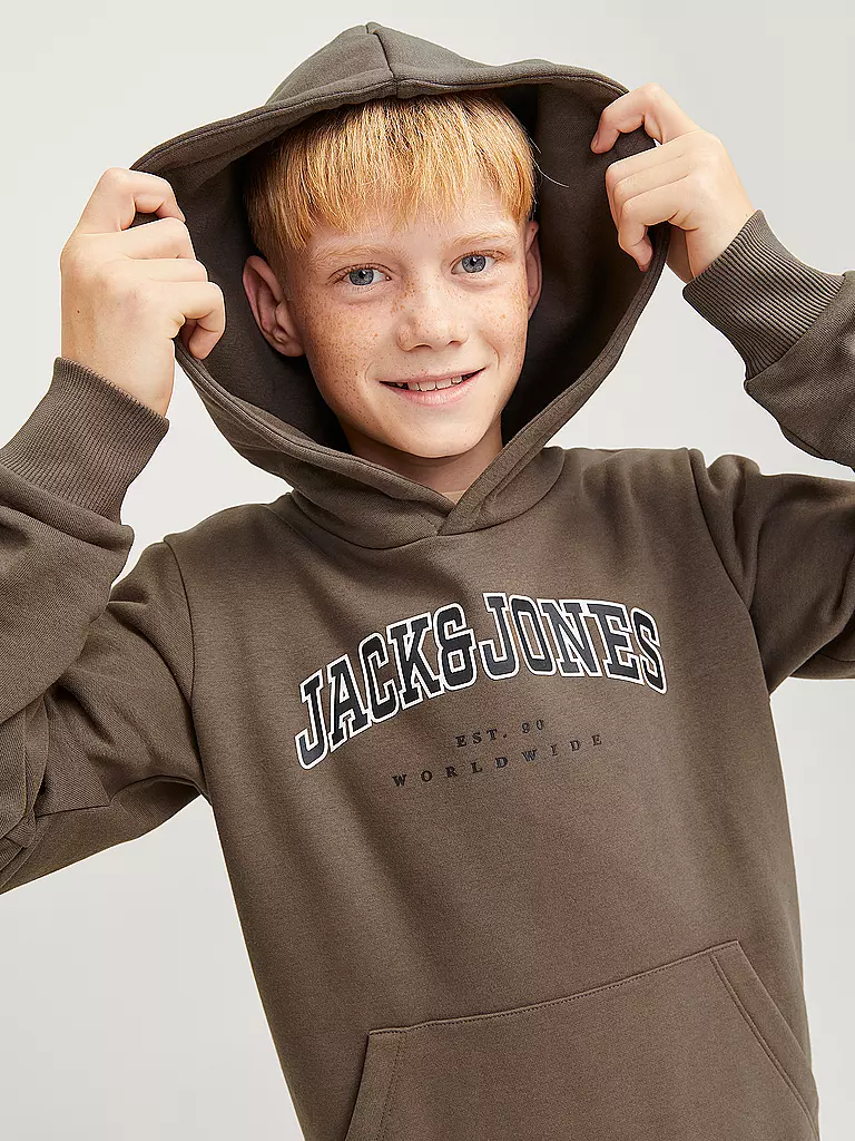 JACK & JONES | Jungen Kapuzensweater - Hoodie JJECALEB | schwarz