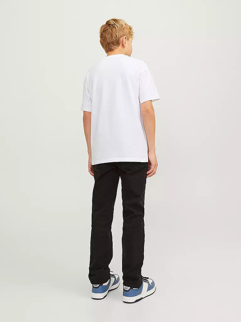 JACK & JONES | Jungen T-Shirt  JJECALEB VARSITY TEE | weiss