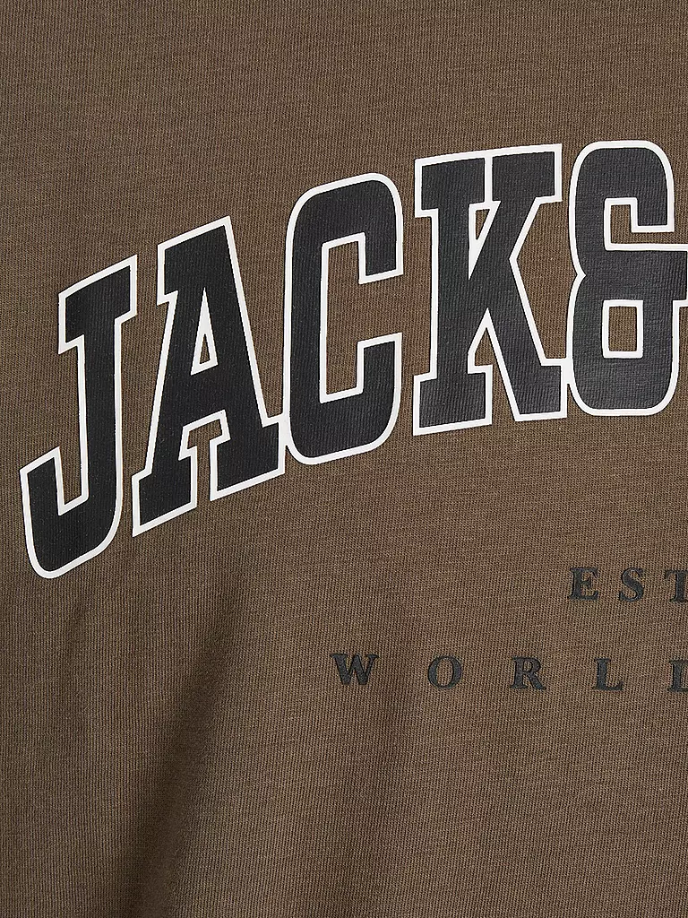 JACK & JONES | Jungen T-Shirt  JJECALEB VARSITY TEE | braun