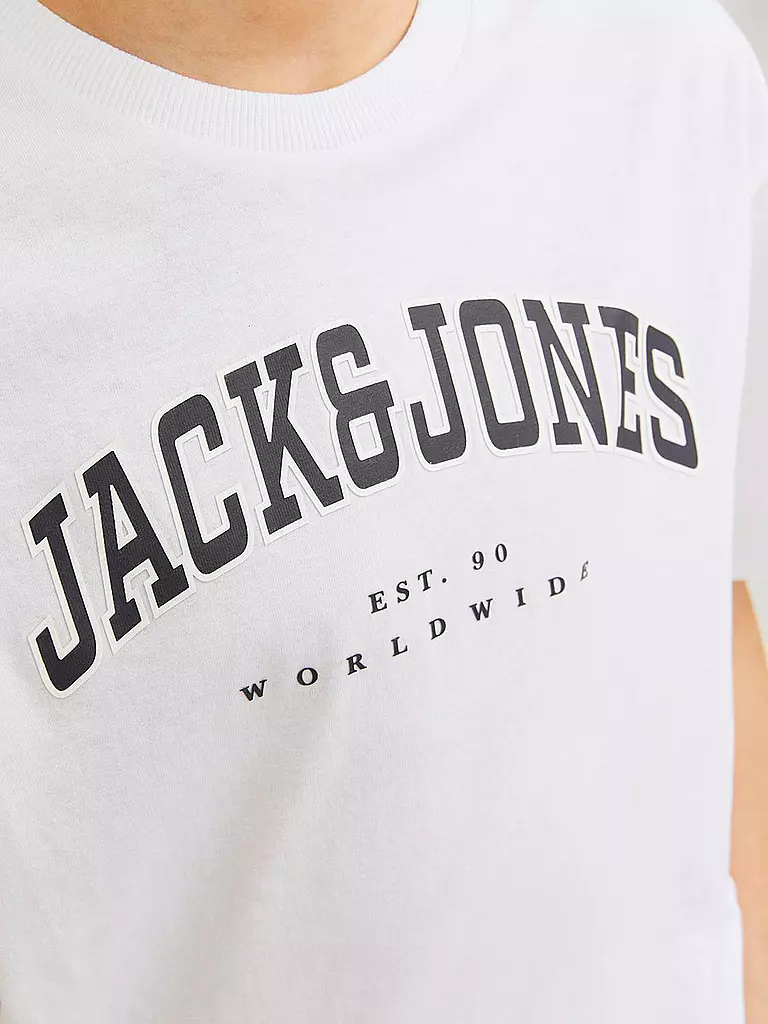 JACK & JONES | Jungen T-Shirt  JJECALEB VARSITY TEE | schwarz