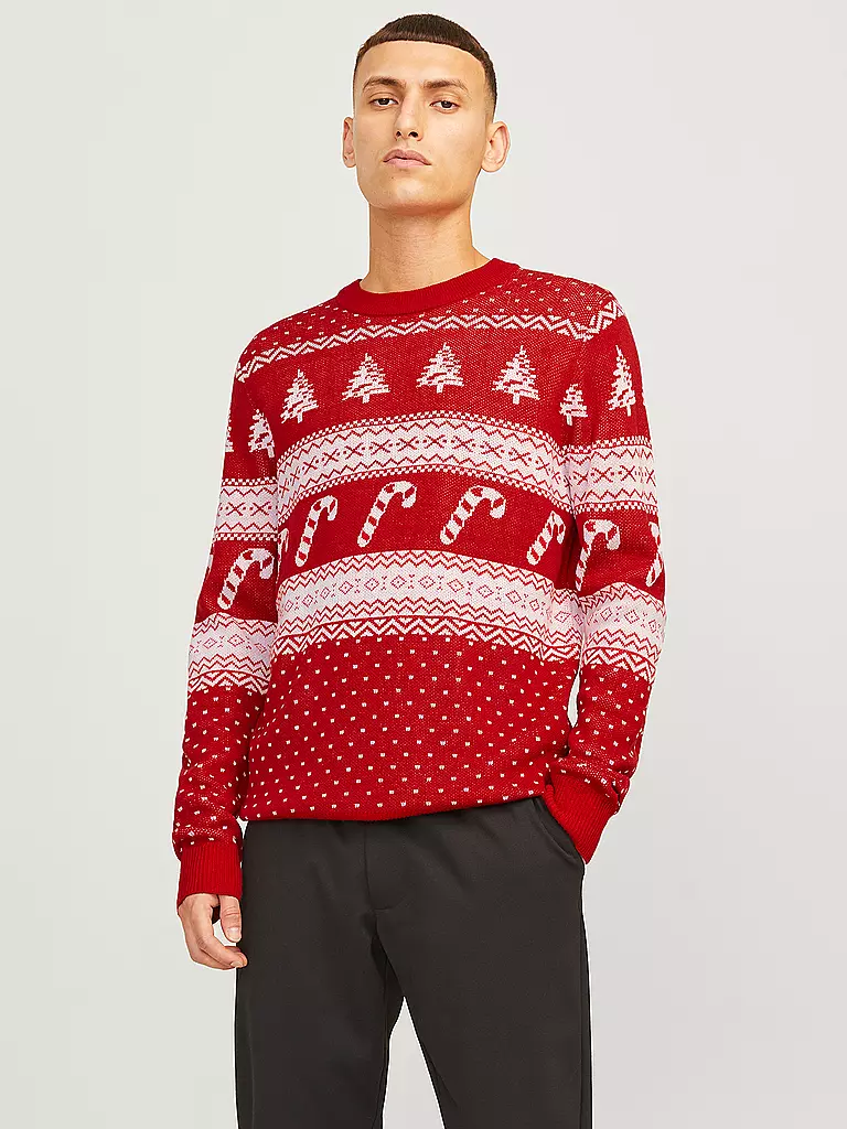 JACK & JONES | Pullover JJXMAS GABRIEL | dunkelgrün